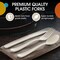 Exquisite Polished Plastic Silverware – 150 Pcs Heavy Duty Cutlery Set – 50 Each of Forks, Knives & Spoons – Disposable Utensil Set for Parties, Events & Catering – Flatware Set by Party Solids